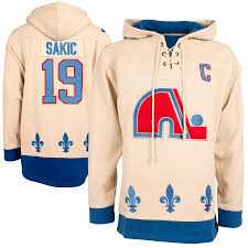 Quebec Nordiques #19 Joe Sakic Cream All Stitched Hooded Sweatshirt,We sell and wholesale Quebec Nordiques #19 Joe Sakic Cream All Stitched Hooded Sweatshirt on line form chian!
